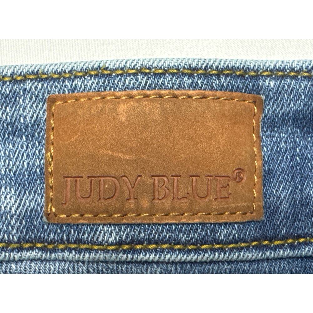 Judy Blue Women's Leopard Print Peek-A-Boo Skinny Fit Jeans - Size 11/30 (30x28) - Picture 4 of 7